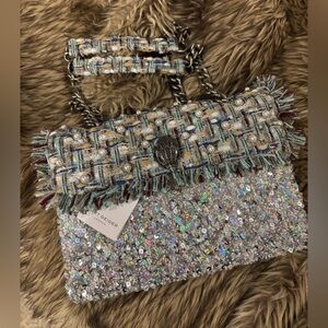 Kurt Geiger Tweed and Sequin Bag